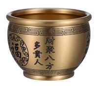 Treasure Basin Elegant for Home and Office Decor Golden Brass Feng Shui Decorative Bowl Storage Bowl to Attract Good Luck and Wealth