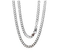 Treasure Bay 4.8mm Solid 925 Silver Curb Chain for Men and Women Length: 40cm, 45cm, 48cm, 50cm, 52cm, 55cm and 60cm (48)