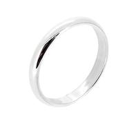 Treasure Bay 925 Sterling Silver 3mm Court Comfort Men/Ladies Wedding Band/Ring, Plain silver Ring For Men and women (P)