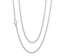 Treasure Bay 925 Sterling Silver Curb Cuban Trace Chain Necklace Length 16" 18" 19" 20" 21" 22" 24" 40/45/48/50/52/55/60 Cm (24)