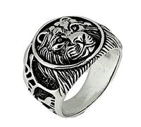 Treasure Bay Chunky Lion Design Silver Ring For Men Made from solid 925 Sterling Silver (R)