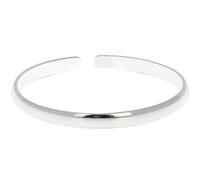 Treasure Bay Classic solid 925 Sterling Silver Bangle Bracelet for Men and Women, Womens Mens Plain Silver Bangle