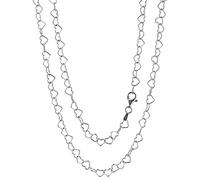Treasure Bay Classic Women's Silver Chain - Necklace Italian Made Silver HEART Links Chain Length 42/46/48/50/52/55/60Cm (60)