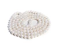 Treasure Bay FIVE IN ONE White 48 inches 120cm 8-9mm Freshwater Pearl Long Rope Necklace for Womern and Girls