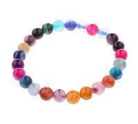 Treasure Bay Handmade 8mm Natural Gemstone Stretch Bracelet for Men and Women, Semi Precious Gemstone Bracelet, Beaded Jewellery - Gift Box Included (Multicolour)