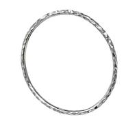 Treasure Bay Handmade Hammered Silver Bangle for Women and Girls | Women's 925 Sterling Silver Hammered Bangle Bracelet Inner Diameter Size 6.5cm