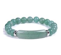 Treasure Bay Handmade Natural GemStone Beaded Bracelet for Women Crystal Healing Chakra Semi Precious Gemstone Bracelet For women and men (Green Aventurine)