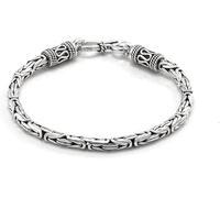 Treasure Bay Men's 925 Sterling Silver Chain Bracelet | Bali Style Silver Chain Bracelet for Men and Women 19.5CM, 21CM, 22 Cm and 24Cm (23, Centimetres)