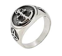 Treasure Bay Men's Sterling Silver Anchor Ring for Sailor Mariner Seaman Ring (R)