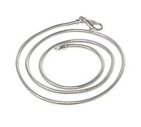 Treasure Bay Men's Women's Silver Snake Chain Italian Made Chain 2.3mm Solid 925 Sterling Silver in 40cm, 45cm, 48cm, 50cm, 52cm and 60cm (48)