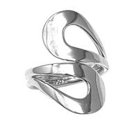 Treasure Bay Statement Silver Ring for Women Girls, Statement Ring, Chunky Ring, Handmade Wrap Ring, Large Rings (M)