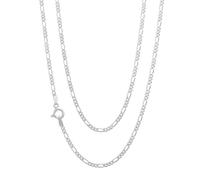 Treasure Bay TreasureBay Silver Chain Necklace for Men and Women - 2mm Figaro 925 Sterling Silver Made in Italy, Diamond Cut, Necklace length 16-24 Inches (20)