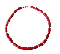 Treasure Bay Women's Red Coral Necklace 47cm with Lobster claw Clasp
