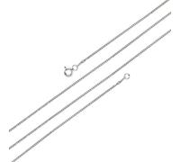 Treasure Bay Women's Silver Chain 925 Sterling Silver 1.1MM Curb Cuban Trace Chain Necklace Length 40/45/48/50/52/55/60 Cm (60)