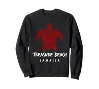 Treasure Beach Jamaica Tribal Sea Turtle Island Design Sweatshirt