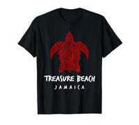 Treasure Beach Jamaica Tribal Sea Turtle Island Design T-Shirt