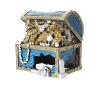 Treasure Box Fish Tank Decor | Resin Ornament | Fish Tank Decor - for Betta Lizard Turtle Reptile Hiding Rest Play Terrarium