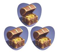 Treasure Car Air Freshener, 3 Pcs Love form Hanging Air Freshener Cards, Long Lasting Fragrance Scented Cards for Car, Home, Office Gray-style