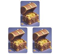Treasure Car Air Freshener, 3 Pcs Square Hanging Air Freshener Cards, Long Lasting Fragrance Scented Cards for Car, Home, Office White-style