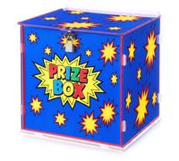 Treasure Chest Box for Classroom Decor Acrylic Prize Box Container with Key Lock Removable Teachers Toy Prizes Awards Reward Treasure Chest for Back to School Office Home Decor(Hero)