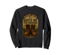 Treasure Hunter Boots On Ground Metal Detecting Gold Rush Sweatshirt