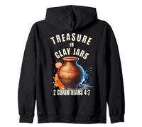 Treasure in Clay Jars 2 Corinthians 4:7 Zip Hoodie