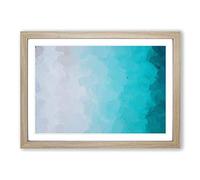 Treasure Island Beach in Fiji in Abstract Framed Print | A2 Oak Framed Wall Art | Ready to Hang | Abstract Beach Picture | Living Room Bedroom Lounge Office