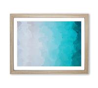 Treasure Island Beach In Fiji In Abstract Modern Art Framed Print | A3 Oak Framed Wall Art | Ready to Hang | Abstract Beach Picture | Living Room Bedroom Lounge Office