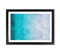 Treasure Island Beach in Fiji Painting Framed Print | A2 Black Framed Wall Art | Ready to Hang | Modern Beach Picture | Living Room Bedroom Lounge Office