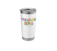 Treasure Island Florida Retro Typographic Design Stainless Steel Insulated Tumbler