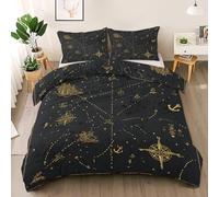 Treasure Map Duvet Cover Set Junior, Sailboat Anchor Quilt Cover with Zipper, Nautical Theme Junior Reversible xxx Comforter Cover, Soft Microfiber Vintage Style Bedding 120 x 150 cm