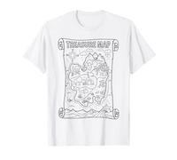 Treasure Map for colouring in T-Shirt