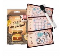 Treasure Map - Logic game with addictive challenges to escape - 40 replayable challenges - rising difficulty - from 12 years - Erasable Pen Included