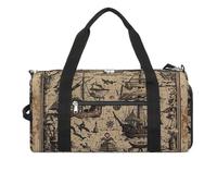 Treasure Map Maritime Pirate Gym Bag Sport Gym Tote Bag Lightweight Duffle Bag Carry On Weekender Bags for Women Men, white, One Size