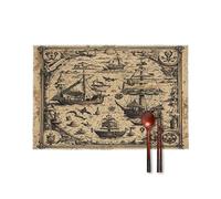 Treasure Map Maritime Pirate Placemats Set of 4 Place Mats Table Mats