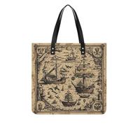 Treasure Map Maritime Pirate Shoulder Bag Handbags Tote Bag