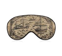 Treasure Map Maritime Pirate Sleep Mask Eye Mask Travel Eye Cover