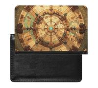 Treasure Map Passport Holder Cover Secure Travel Wallet PU Leather Credit Cards Passport Organizer Bag for Women Men, white, One Size, Modern