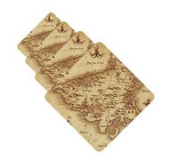 Treasure Map Vintage Car Air Freshener Cards for Women Men 4 Pack Cute Car Accessories Long Lasting Scent Car Diffuser Hanging Auto Aromatherapy Tablets Car Fresheners Gifts