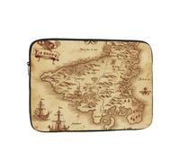 Treasure Map Vintage Laptop Case 12 inch, Shockproof Protective Computer Sleeve Cover Water Resistant Laptop Bag Carrying Tablet Cover Briefcase Handbags Gifts for Men Women