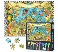 Treasure Maps 1000 Piece Puzzle for Adults, Pirate Map of Maya and Aztecs Treasures Puzzles, Vintage Adventures Jigsaw Puzzles 1000 Pieces, Impossible Challenges, 19.5 x 27.5 Inch