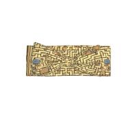 Treasure Maze Baby Headband with Cute Bow, Soft Polyester Knot Turban for Infants, Stretchy and Stylish