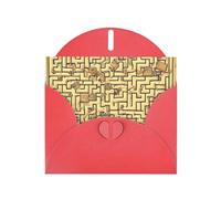 Treasure Maze Elegant Pearl Paper Holiday Greeting Card For Christmas, Blessing Cardï¼ŒBirthday, Valentine'S Day