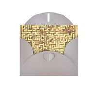 Treasure Maze Elegant Pearl Paper Holiday Greeting Card For Christmas, Blessing Cardï¼ŒBirthday, Valentine'S Day