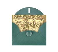 Treasure Maze Elegant Pearl Paper Holiday Greeting Card For Christmas, Blessing Cardï¼ŒBirthday, Valentine'S Day