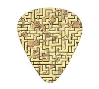 Treasure Maze Guitar paddles, bass guitar, electric guitar or Hawaii four strings (12 packs, thin, medium, heavy)