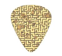 Treasure Maze Guitar picks 12 pieces, ABS material, smooth edges, comfortable feel, 3 optional thicknesses