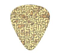 Treasure Maze Guitar Plectrums Classical Triangle Bass Acoustic And Electric Guitar Plectrums For Guitarists 12 Pieces