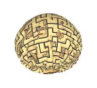 Treasure Maze Print Shower Cap â€“ Reusable Double Layer Bath Hair Cap â€“ Breathable Shower Hat for Travel, Hotel & Home Use