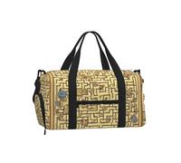 Treasure Maze Sports Duffel Bag with Shoe Compartment-Lightweight Gym Weekender for Men Women, Waterproof Travel Tote with Wet Pocket